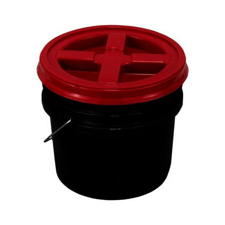3.5 Gallon API Black Bucket with Gamma Seal Lid (red)