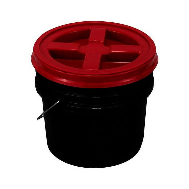 3.5 Gallon API Black Bucket with Gamma Seal Lid (red)