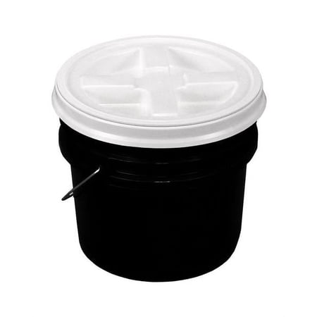 3.5 Gallon API Black Bucket with Gamma Seal Lid (white)