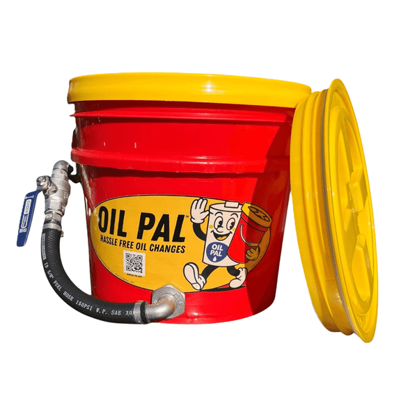 3.5 Gallon Oil Drain Pan & SpillProof Oil Drain Container, Oil Drain System for Clean Oil Changes