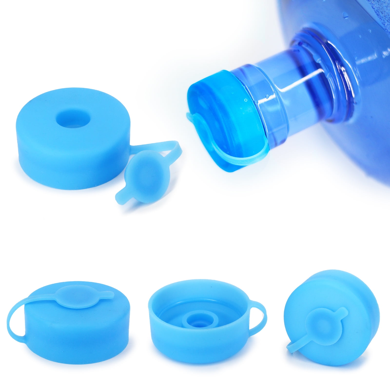 3-5 Gallon Water Jug Cap Reusable, Silicone Replacement Cap, Non Spill 