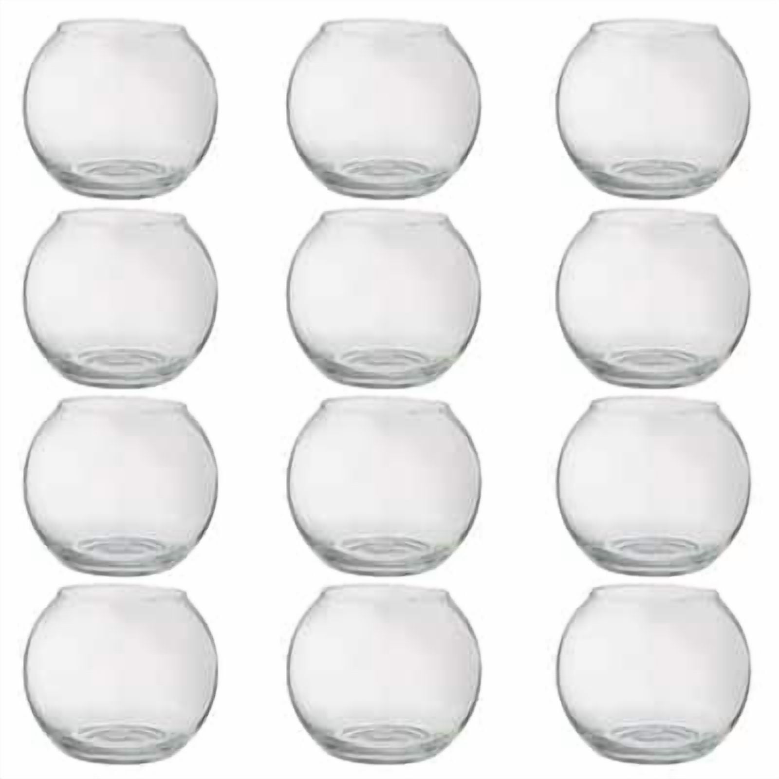 3.5 Glass Rose Bowl by Ashland - Glass Storage Container for Candles - Floral Arrangements - Decoration - and Arts & Crafts - Bulk 12 Pack