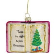 thumbnail image 1 of 3.5" Glittered "Twas the Night Before Christmas" Book Glass Ornament, 1 of 6