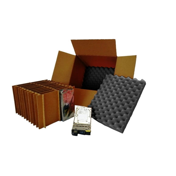 3.5" Hard Disk Drives (WITH Trays/Caddies) --- 20-COUNT Shipping Storage Slotted Box Container KIT -- Multi-Kit Package Lot (PN: TSS-35WT20CT)