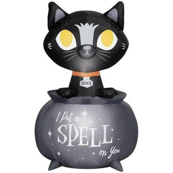 3.5’ Hocus Pocus Binx with Calderon Scene Airblown Inflatable Halloween Decor