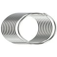 thumbnail image 1 of 3.5 Inch (10 Pack) Loose Leaf Binder Rings, Large Binder Rings, Hinge Locking Keychain Key Ring Binder, Metal Book Rings, Silver Tone, 1 of 7