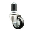 thumbnail image 1 of 3.5 Inch 316SS Black Polyurethane Wheel Swivel 1-3/4 Inch Expanding Stem Caster, 1 of 2