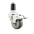 thumbnail image 1 of 3.5 Inch 316SS Gray Poly Swivel 1-1/2 Inch Expanding Stem Caster Lock Brake SCC, 1 of 2