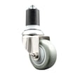 thumbnail image 1 of 3.5 Inch 316SS Gray Polyurethane Wheel Swivel 1-3/4 Inch Expanding Stem Caster, 1 of 2