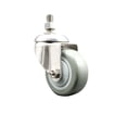 thumbnail image 1 of 3.5 Inch 316SS Gray Polyurethane Wheel Swivel 12mm Threaded Stem Caster SCC, 1 of 2