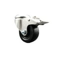 thumbnail image 1 of 3.5 Inch 316SS Soft Rubber Swivel Bolt Hole Caster with Total Lock Brake SCC, 1 of 2