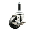 thumbnail image 1 of 3.5 Inch 316SS Soft Rubber Wheel Swivel 7/8 Inch Expanding Stem Caster Brake, 1 of 2