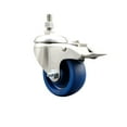 thumbnail image 1 of 3.5 Inch 316SS Solid Polyurethane Swivel 12mm Stem Caster Total Lock Brake, 1 of 2