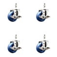 thumbnail image 1 of 3.5 Inch 316SS Solid Polyurethane Swivel ½ Inch Threaded Stem Caster Set Brake, 1 of 2