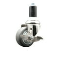 thumbnail image 1 of 3.5 Inch 316SS Thermoplastic Rubber Swivel 1-1/2 Inch Stem Caster Brake SCC, 1 of 2