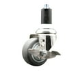 thumbnail image 1 of 3.5 Inch 316SS Thermoplastic Rubber Swivel 1-5/8 Inch Stem Caster Brake SCC, 1 of 2