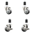 thumbnail image 1 of 3.5 Inch 316SS Thermoplastic Rubber Swivel 1-7/8 Inch Stem Caster Set 2 Brake, 1 of 2