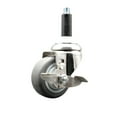 thumbnail image 1 of 3.5 Inch 316SS Thermoplastic Rubber Swivel 3/4 Inch Stem Caster Brake SCC, 1 of 2