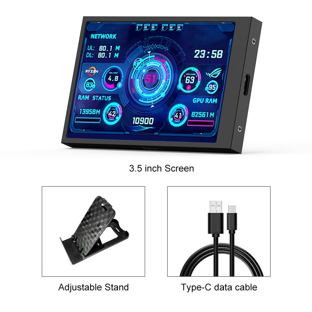 3.5 Inch 5 Inch IPS Screen USB C Port CPU GPU RAM HDD Monitor USB ...