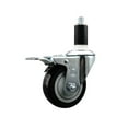 thumbnail image 1 of 3.5 Inch Black Poly Swivel 1-3/8 Inch Expanding Stem Caster Total Lock Brake SCC, 1 of 2