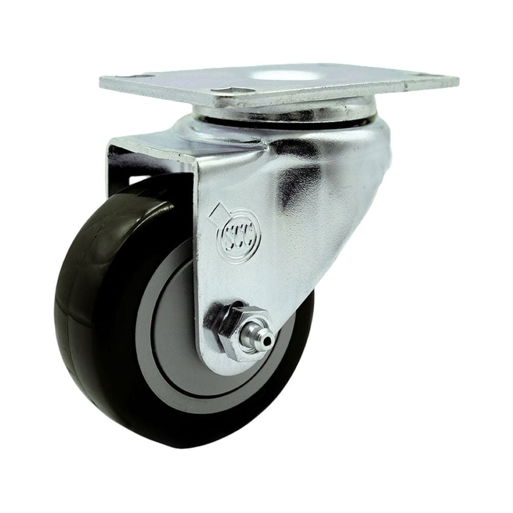 3.5 Inch Black Polyurethane Wheel Swivel Top Plate Caster Service Caster Brand