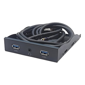 3.5 Inch Desktop Floppy Bay Front Panel with 2 USB 3.0 Connector + HD Audio Microphone Port for PC Computer Case