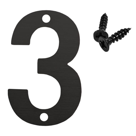 3.5 Inch Floating House Numbers Modern Metal Address Number Sign with Screws, Weatherproof Outdoor Plaque for Mailbox Garage Front Door