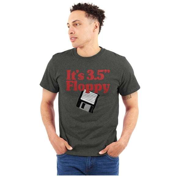 3.5 Inch Floppy Disk Retro Gamer Plus Size Crewneck Graphic Tee Shirt Brisco Brands 2X