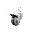 thumbnail image 1 of 3.5 Inch Gray Poly Swivel 7/8 Inch Square Stem Caster with Total Lock Brake SCC, 1 of 2