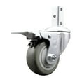 thumbnail image 1 of 3.5 Inch Gray Poly Swivel 7/8 Inch Square Stem Caster with Total Lock Brake SCC, 1 of 2