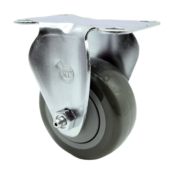 3.5 Inch Gray Polyurethane Wheel Rigid Top Plate Caster Service Caster Brand