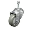 thumbnail image 1 of 3.5 Inch Gray Polyurethane Wheel Swivel 3/8 Inch Threaded Stem Caster SCC, 1 of 2