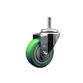 thumbnail image 1 of 3.5 Inch Green Polyurethane Wheel Swivel 7/16 Inch Grip Ring Stem Caster SCC, 1 of 2
