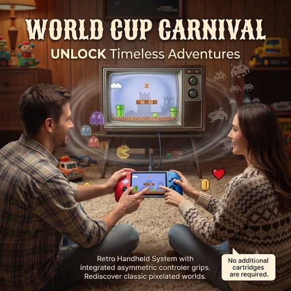 3.5-Inch HD Retro Game Console: A Portable Handheld Gaming System Supporting TV and Projector ConnectivityFeaturing Built-in Classic Arcade Games, an Ideal Gift for Family Entertainment.
