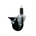 thumbnail image 1 of 3.5 Inch Hard Rubber Swivel 1-1/4 Inch Expanding Stem Caster with Brake SCC, 1 of 2