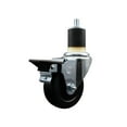 thumbnail image 1 of 3.5 Inch Hard Rubber Swivel 1-7/8 Inch Expanding Stem Caster with Brake SCC, 1 of 2