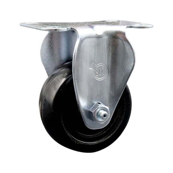3.5 Inch Hard Rubber Wheel Rigid Top Plate Caster Service Caster Brand