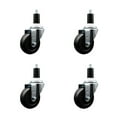 thumbnail image 1 of 3.5 Inch Hard Rubber Wheel Swivel 1-3/8 Inch Expanding Stem Caster Set SCC, 1 of 2