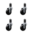 thumbnail image 1 of 3.5 Inch Hard Rubber Wheel Swivel 1-5/8 Inch Expanding Stem Caster Set SCC, 1 of 2