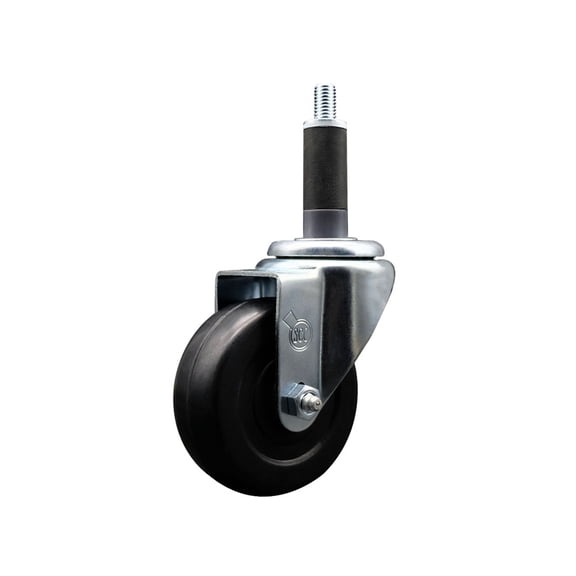 3.5 Inch Hard Rubber Wheel Swivel 1 Inch Expanding Stem Caster SCC