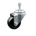 thumbnail image 1 of 3.5 Inch Hard Rubber Wheel Swivel 3/8 Inch Threaded Stem Caster Service Caster, 1 of 2