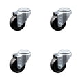 thumbnail image 1 of 3.5 Inch Hard Rubber Wheel Swivel Bolt Hole Caster Set Service Caster Brand, 1 of 2