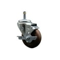 thumbnail image 1 of 3.5 Inch High Temp Glass Filled Nylon 7/16 Inch Grip Ring Stem Caster with Brake, 1 of 2