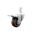 thumbnail image 1 of 3.5 Inch High Temp Glass Filled Nylon 7/8 Inch Stem Caster with Total Lock Brake, 1 of 2