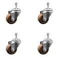 thumbnail image 1 of 3.5 Inch High Temp Glass Filled Nylon Swivel 3/8 Inch Threaded Stem Caster Set, 1 of 2