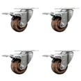 thumbnail image 1 of 3.5 Inch High Temp Glass Filled Nylon Top Plate Caster Set with Total Lock Brake, 1 of 2