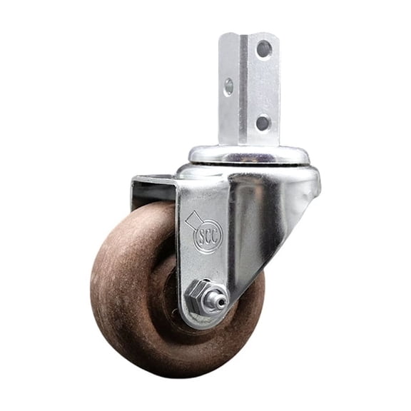 3.5 Inch High Temp Glass Filled Nylon Wheel Swivel 3/4 Inch Square Stem Caster