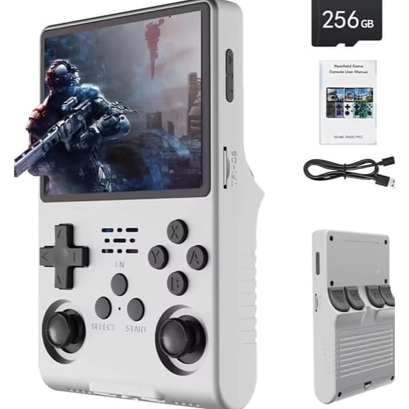 3.5 Inch Ips Screen, 45 Emulators, 3800 Mah Battery, Online Battle, 30000 Hd Games, Mini Arcade Console, White, Adjustable, Lightweight, Durable, Portable, User-friendly, Compact