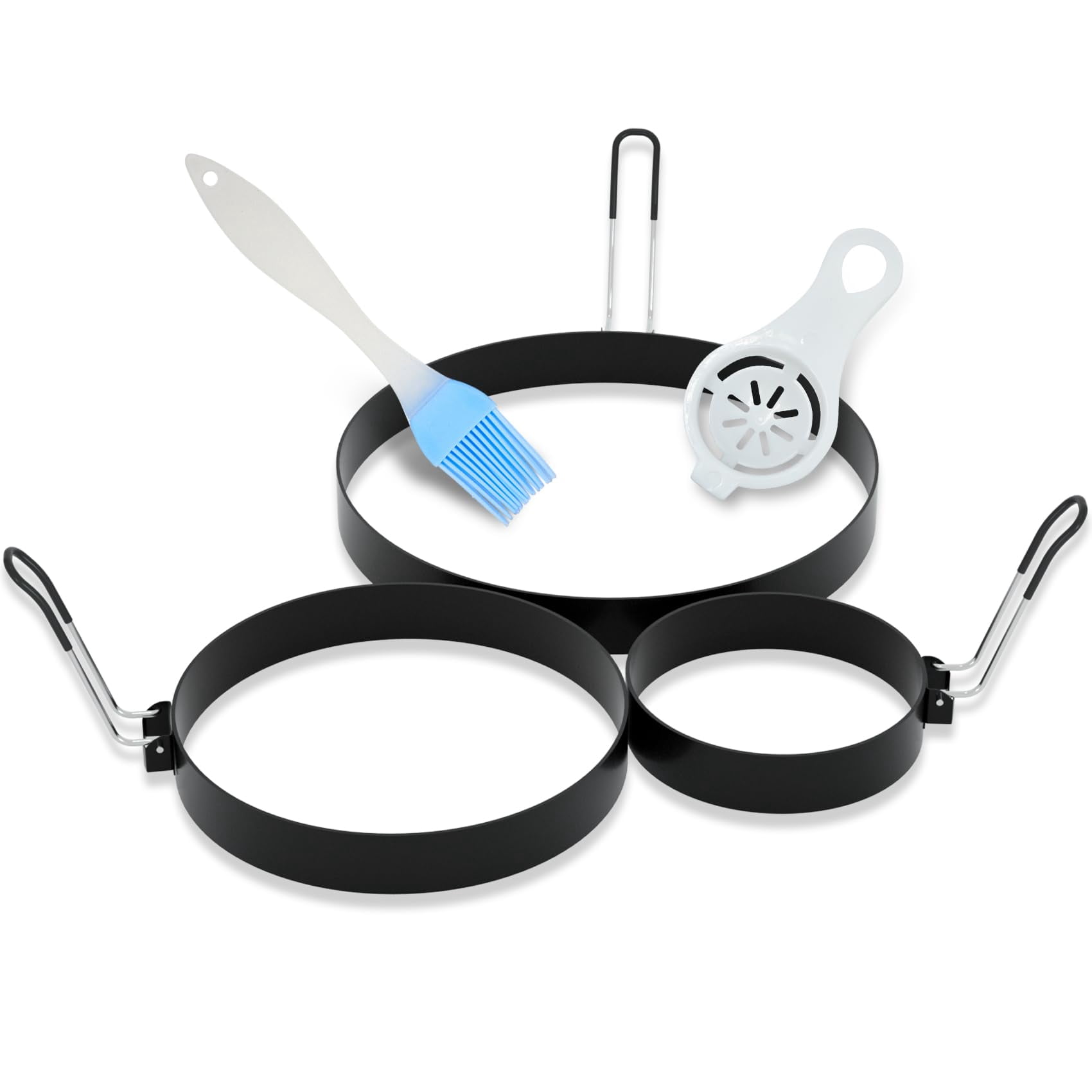 3.5 Inch Nonstick Stainless Steel Egg Rings for Frying Eggs - Walmart.com