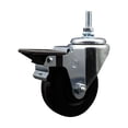 thumbnail image 1 of 3.5 Inch Phenolic 3/8 Inch Threaded Stem Caster with Brake, 1 of 2